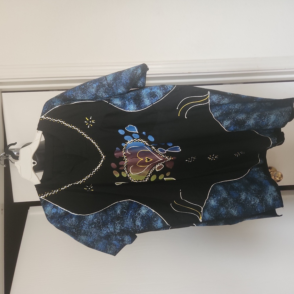 African Nigerian Themed Batik Handmade Blouse